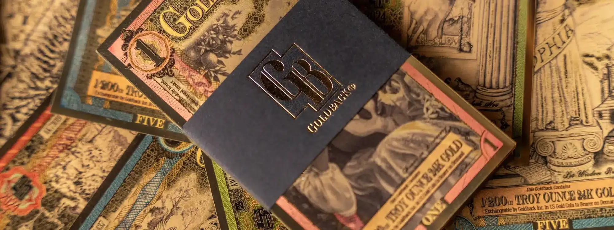 Goldback notes during production and quality control